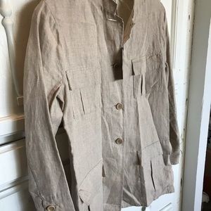NWT Maxstudio Small Linen Coat